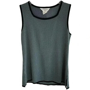 Exclusively Misook Petite Mini Houndstooth Tank